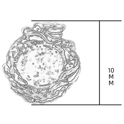 Pendiente de botón con forma de dragón y ámbar natural en plata de ley 925 Mythstone para protegerse del éxito