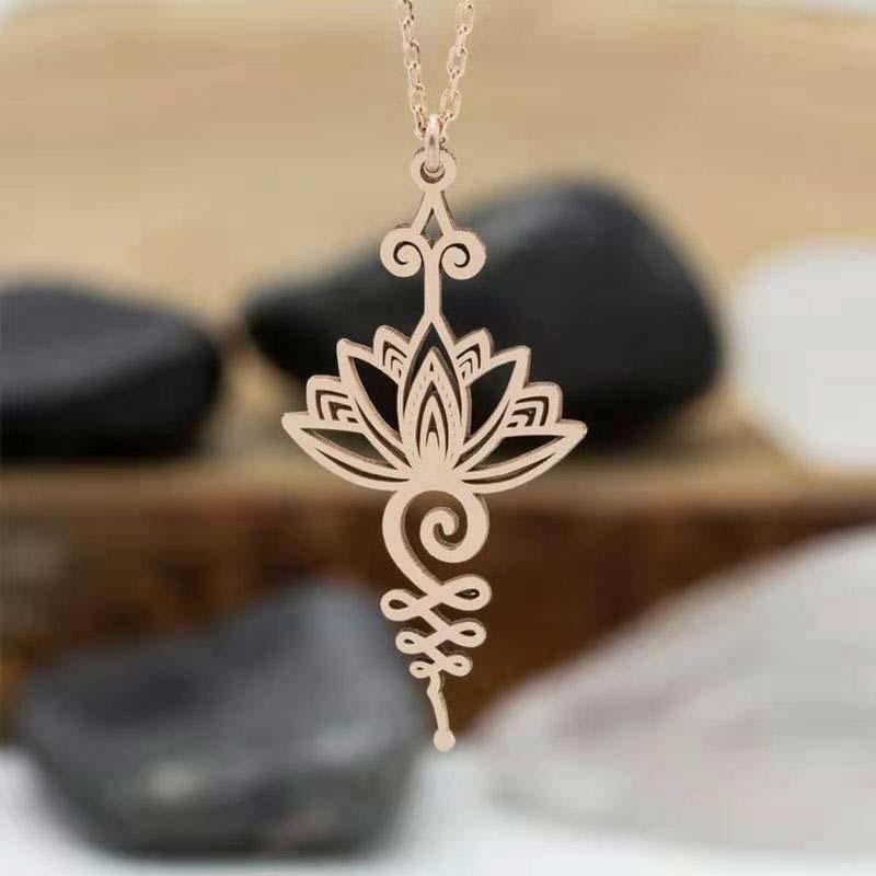 Mythstone Lotus Luck Wealth Necklace Pendant