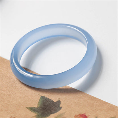 Mythstone Blue Chalcedony Emotional Balance Bracelet Bangle