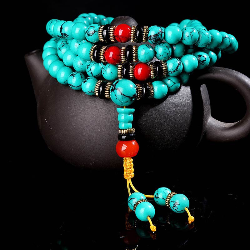 MythStone Tibetan Turquoise Healing Mala Bracelet