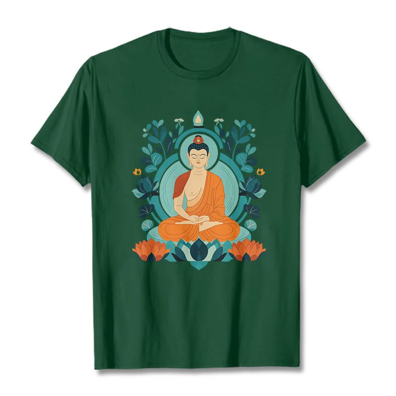 Mythstone Lotus Buddha Meditation Tee T-shirt