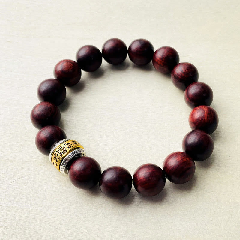 Mythstone Small Leaf Red Sandalwood Amulet Protection Bracelet