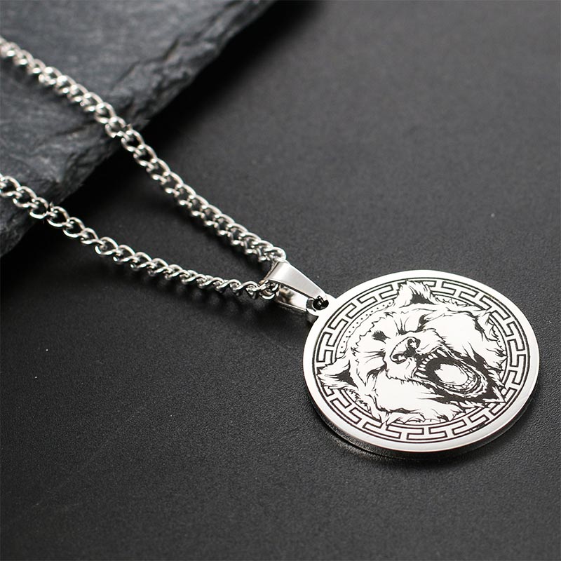 Animal Titanium Steel Chain Necklace Protection Pendant