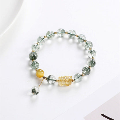 Mythstone Green Phantom Citrine PiXiu Confidence Bracelet