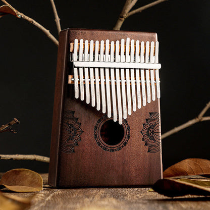 Mythstone Kalimba 17/21 Keys Thumb Piano Lotus Design Portable Finger Piano