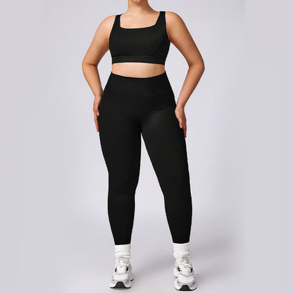 Mythstone PLUS SIZE Backless Criss-Cross Strap Bra Shorts Leggings Pants Sports Gym Yoga Quick Drying Outfits