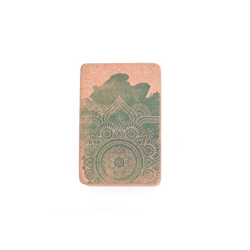 Mythstone Tibetan Mandala Mindful Yoga Cork Block