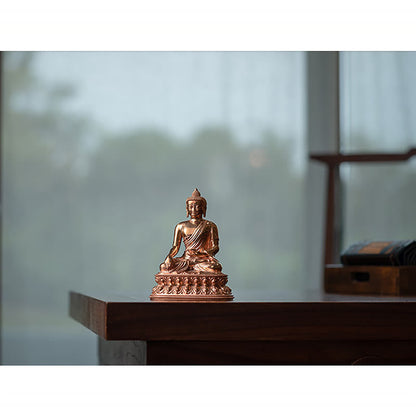 Mythstone Gautama Shakyamuni Buddha Figurine Serenity Copper Statue Home Decoration