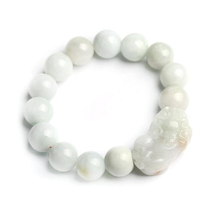 Pulsera de jade PiXiu de la suerte, prosperidad y riqueza con piedra mítica Feng Shui