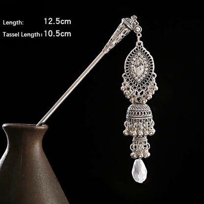 Mythstone Water Drop Lily of the Valley Flowers Tassels Confidence Hairpin