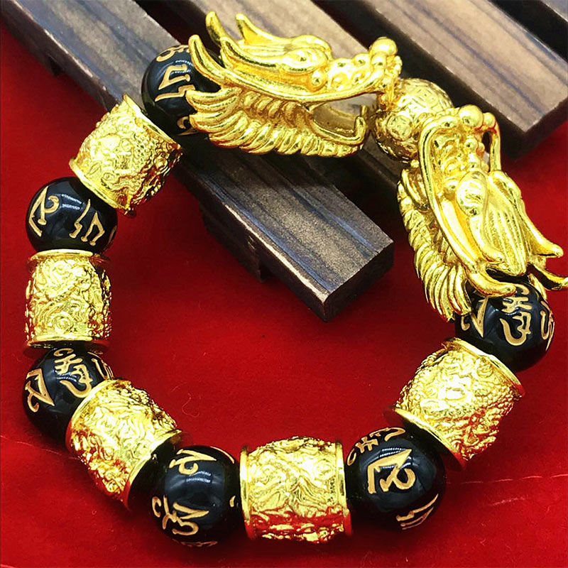 Mythstone Double Dragon Wealth Protection Bracelet