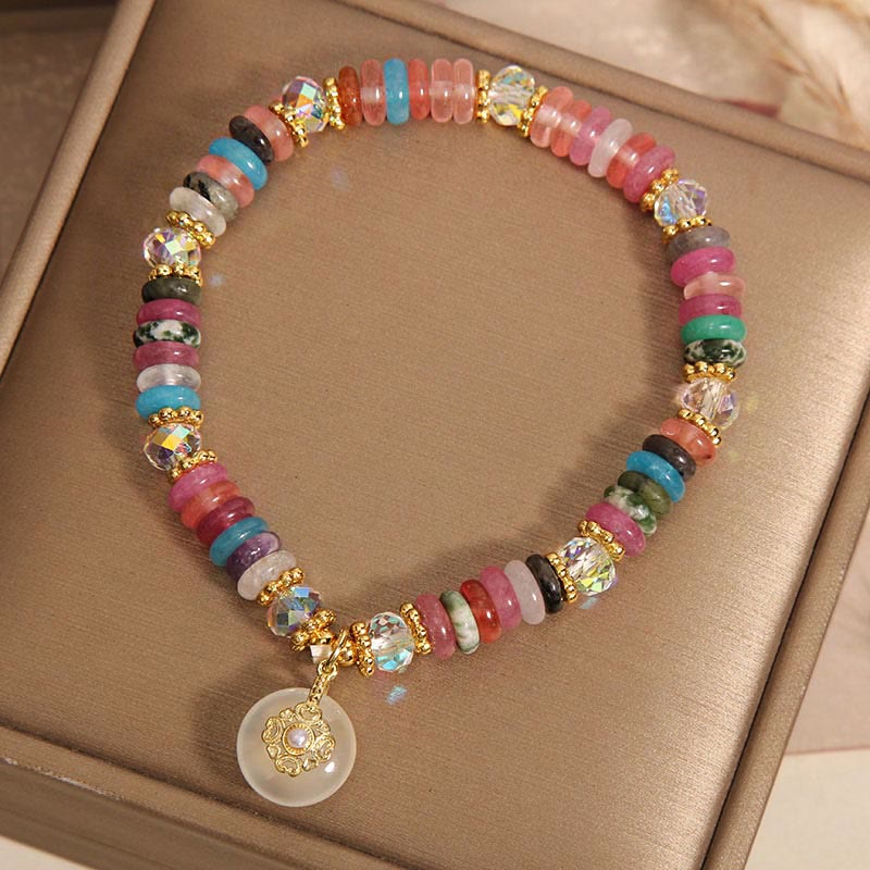 Mythstone Various Crystal Peace Buckle Auspicious Bracelet