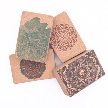 Mythstone Tibetan Mandala Mindful Yoga Cork Block