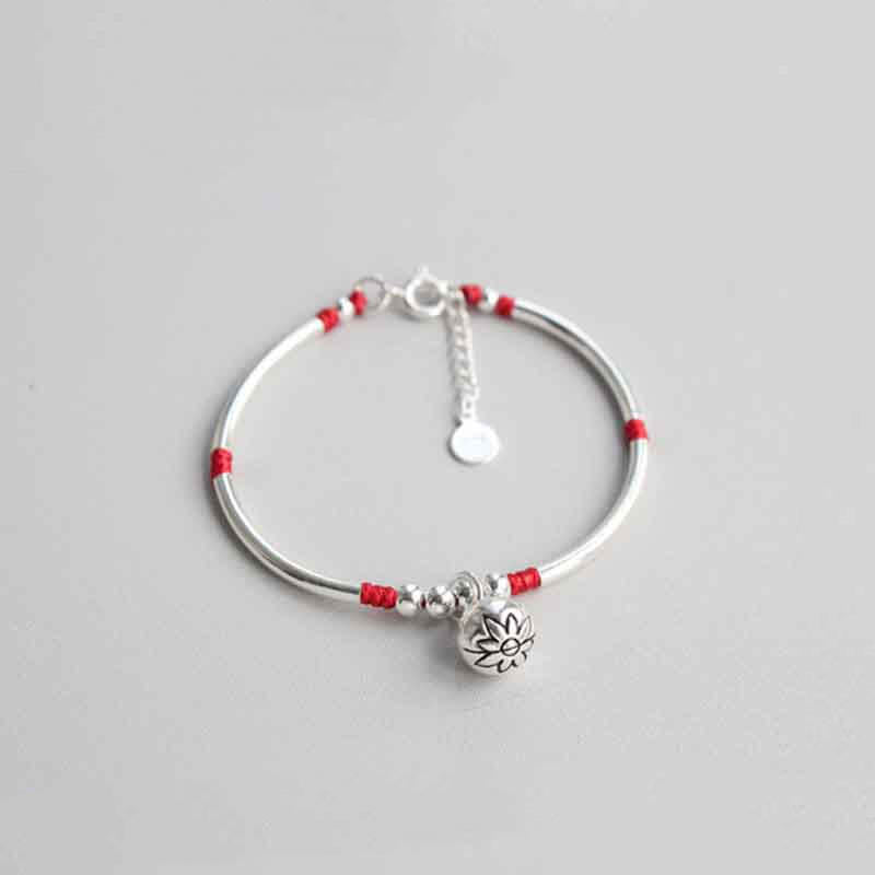 Pulsera Mythstone New Start con flor de loto en plata de ley 925 