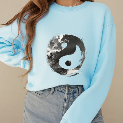 Mythstone Yin Yang Fleece Lined Polyester Sweatshirt