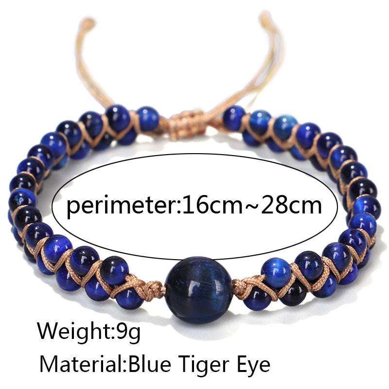 MythStone Divine Blue Tiger Eye Stone Protection Bracelet