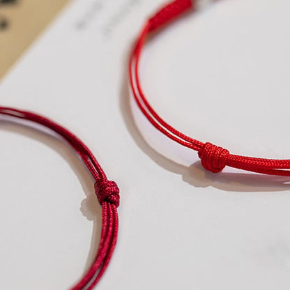 Mythstone 925 Sterling Silver Luck Bead Protection Red String Braided Bracelet