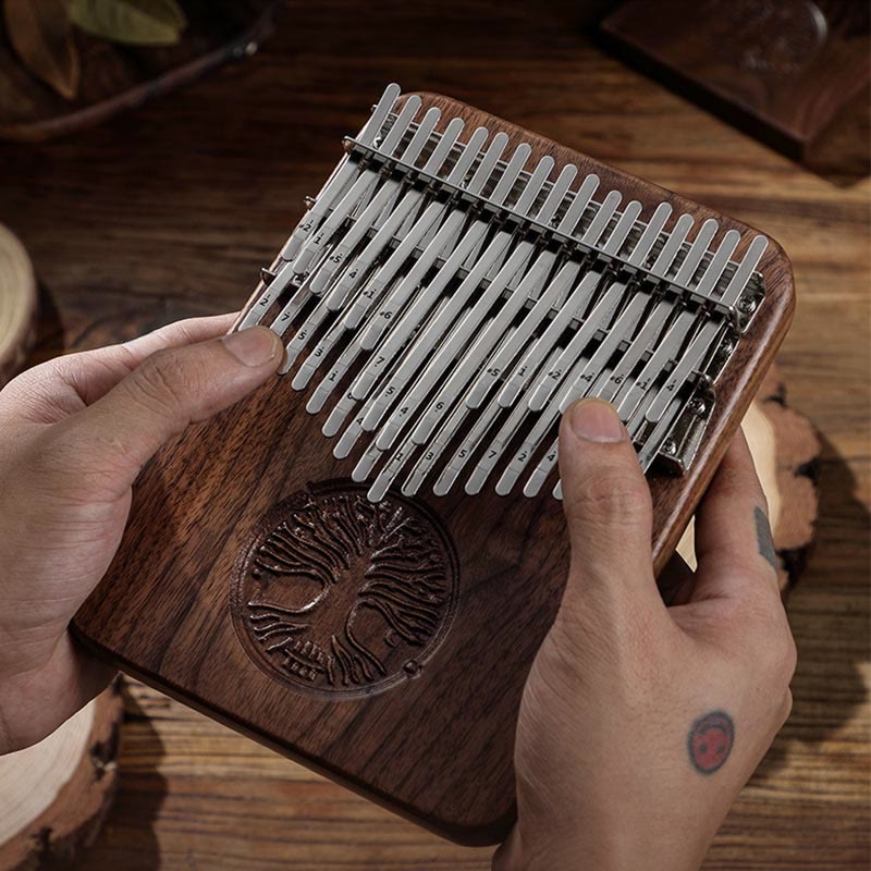 Mythstone Kalimba 34 Keys Thumb Piano Tree of Life Design Portable Finger Marimba Piano