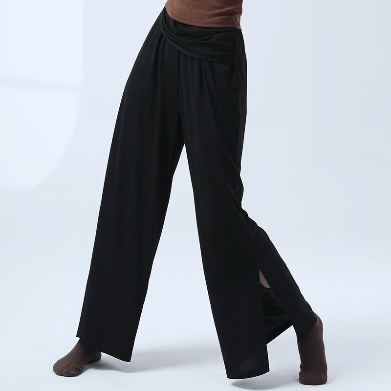 Mythstone Retro Loose Wide Leg Pants Casual Dance Women's Yoga Pants