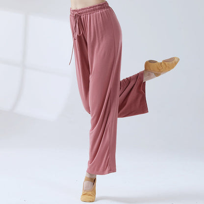 Mythstone Loose Modal Drawstring Wide Leg Pants For Yoga Dance