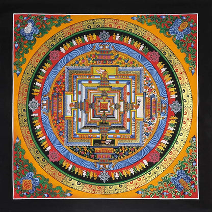 Mythstone Tibetan Thangka Painting Blessing Handmade Decoration