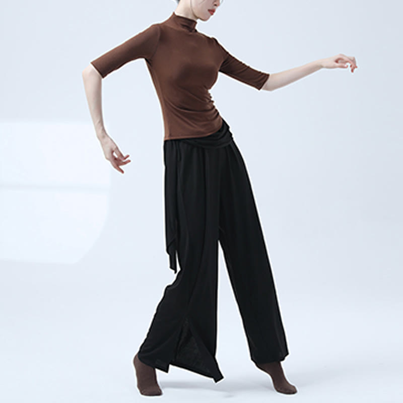 Mythstone Retro Loose Wide Leg Pants Casual Dance Women's Yoga Pants