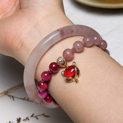 Mythstone Enhance Happiness and Joy Purple Bracelet Bangle Bundle