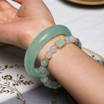 Mythstone Promote New Beginnings Mint Green Jade Bracelet Bangle Bundle