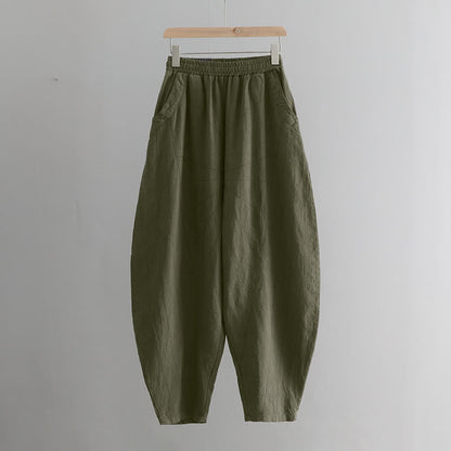 Pantalones de yoga holgados tipo harén con bolsillos y color liso de Mythstone 