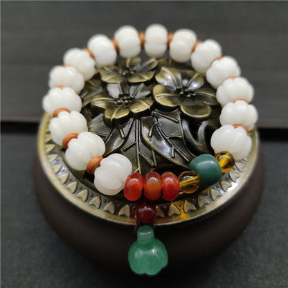 Mythstone Natural Bodhi Seed Agate Bodhi Harmony Bracelet