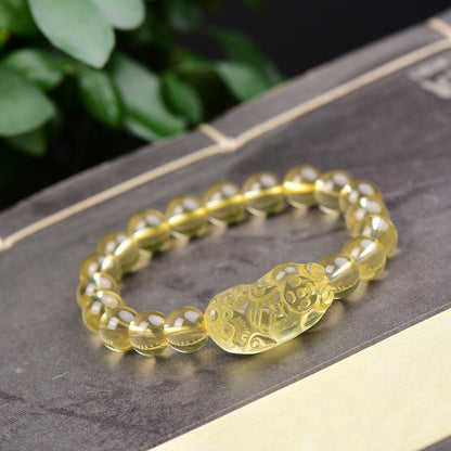 Mythstone FengShui Citrine PiXiu Wealth Bracelet