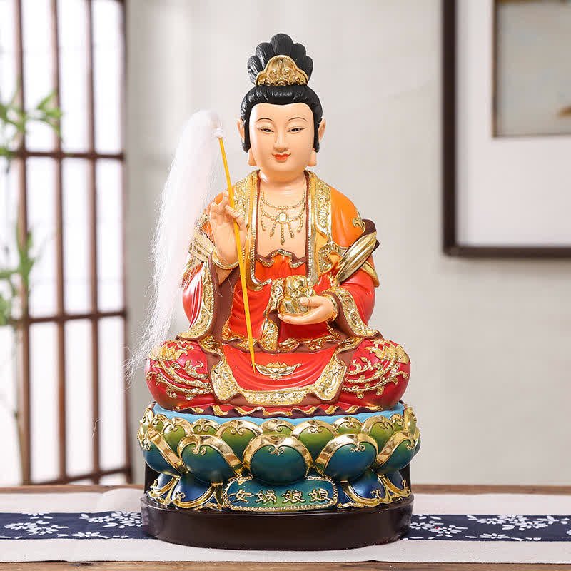 Mythstone Bodhisattva Nuwa Protection Resin Statue Home Decoration