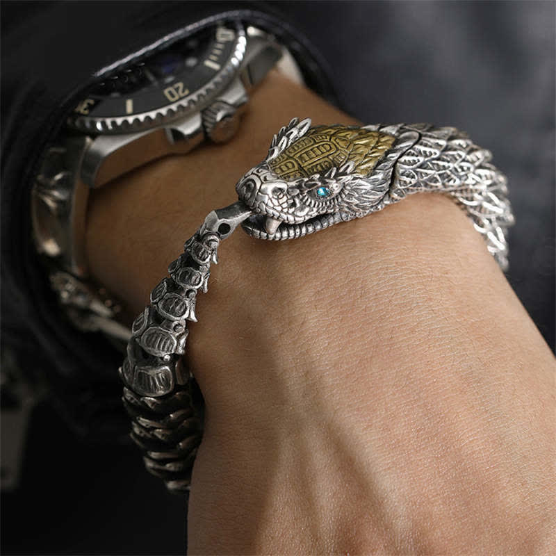 Mythstone Dragon Snake Handmade Amulet Protection Chain Bracelet