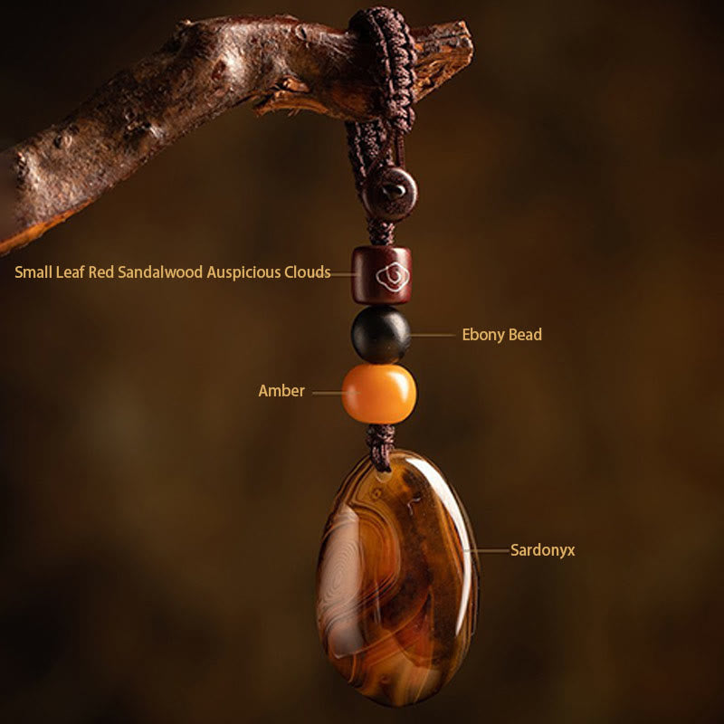 Mythstone Random Sardonyx Stone Positive Key Chain