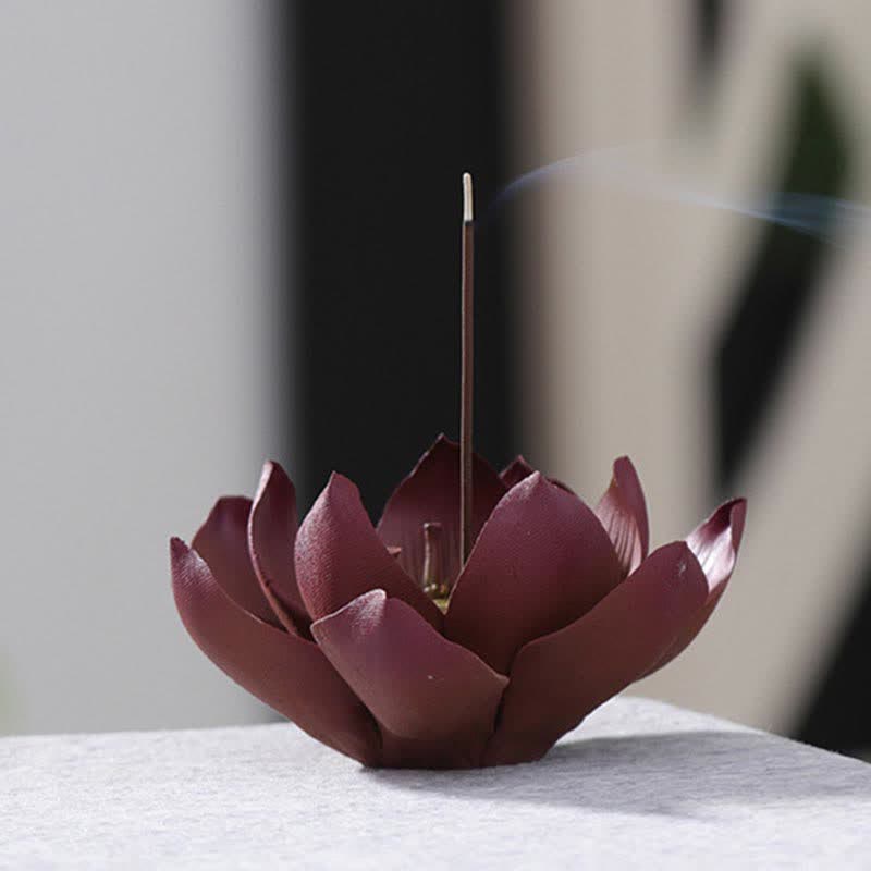 Mythstone Tibetan Lotus Positive Peace Incense Burner Decoration