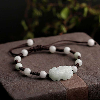 Mythstone Natural Jade PiXiu Luck Bracelet