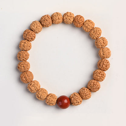 Pulsera de la riqueza y la buena suerte con la semilla de Bodhi de Rudraksha del Tíbet Mythstone