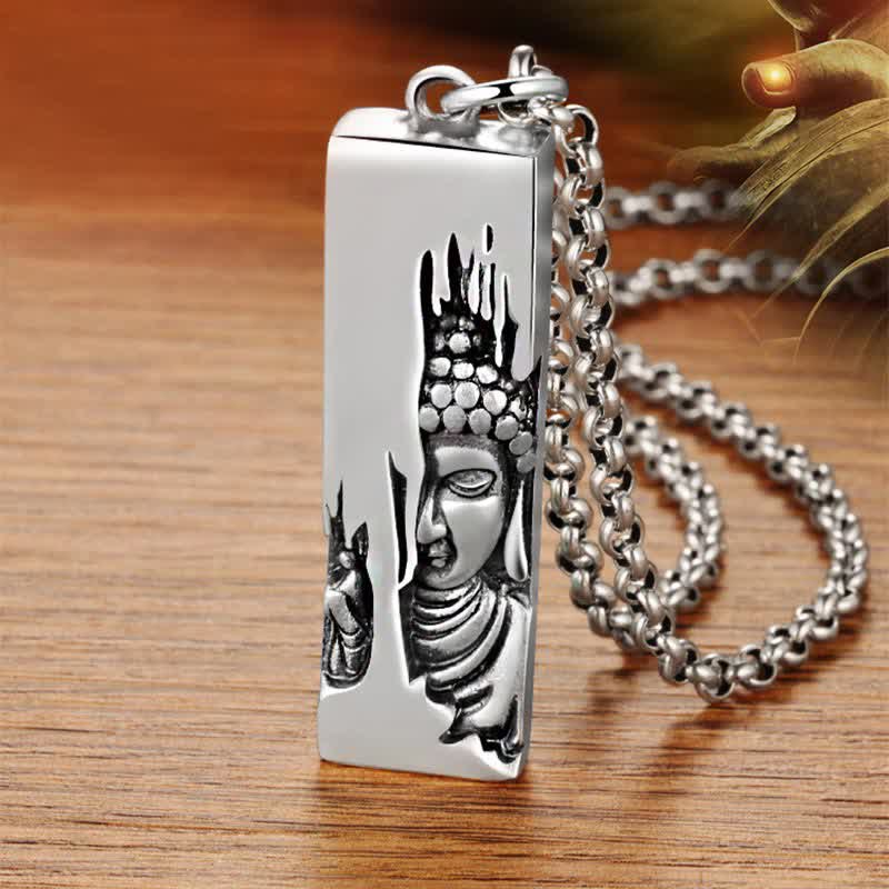 Mythstone Tathagata Buddha Strength Protection Amulet Lucky Pendant Necklace