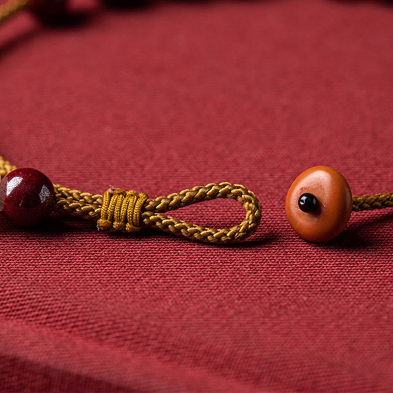 Mythstone Natural Cinnabar Beaded Blessing Handmade Bracelet