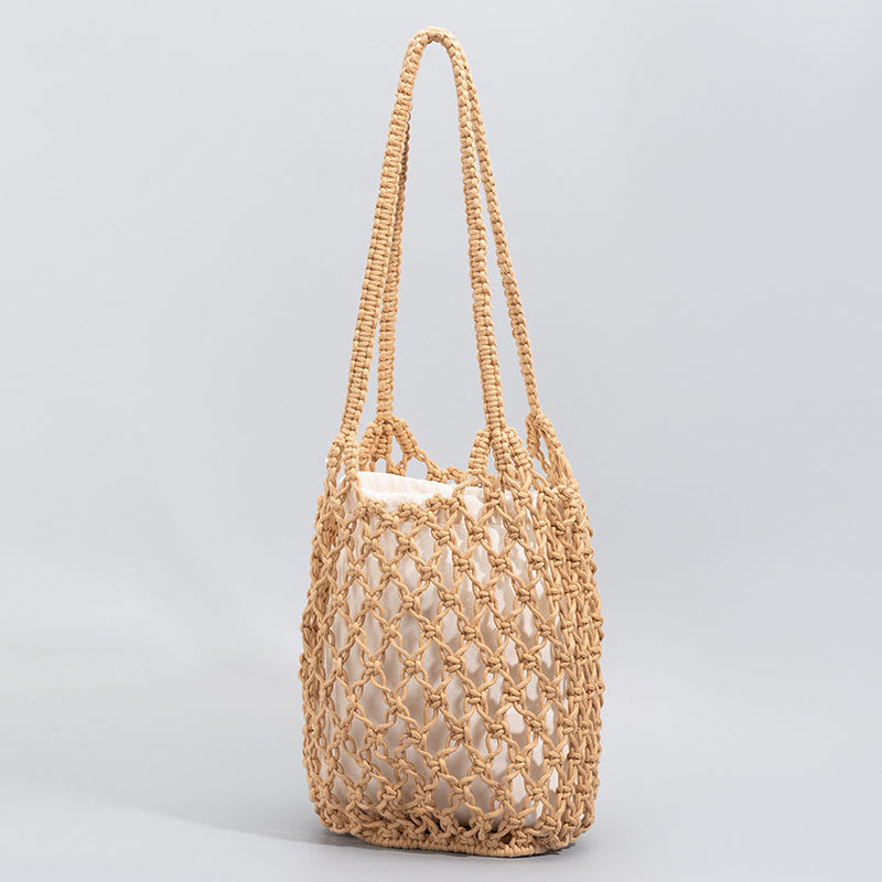 Mythstone Hand-woven Cotton Thread Shoulder Bag Handbags