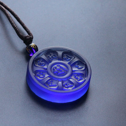 Mythstone Liuli Manjusri Lotus Enlightenment Necklace