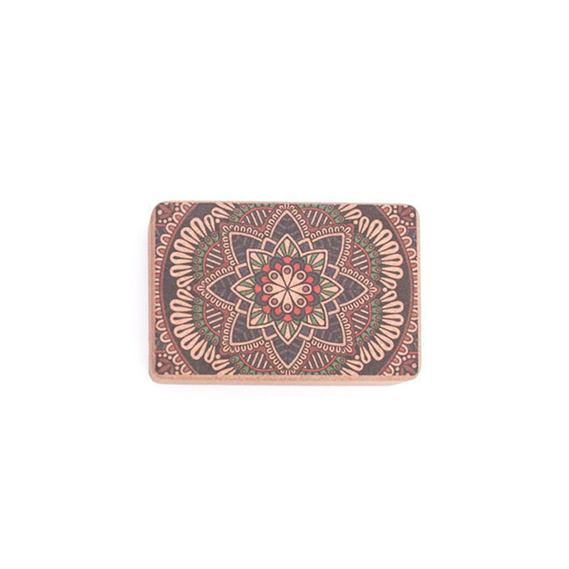 Mythstone Tibetan Mandala Mindful Yoga Cork Block