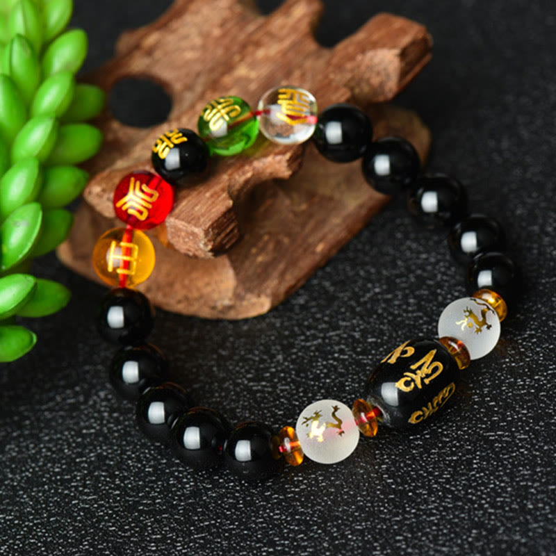 Mythstone Tibetan Black Onyx Luck Bracelet