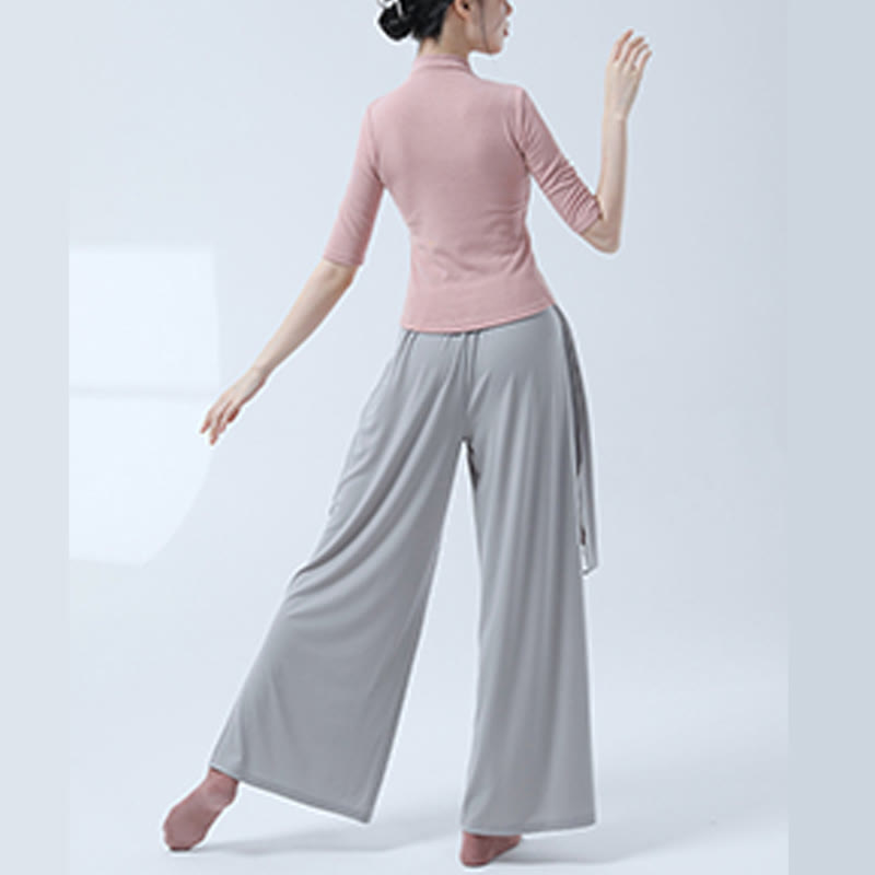 Mythstone Retro Loose Wide Leg Pants Casual Dance Women's Yoga Pants