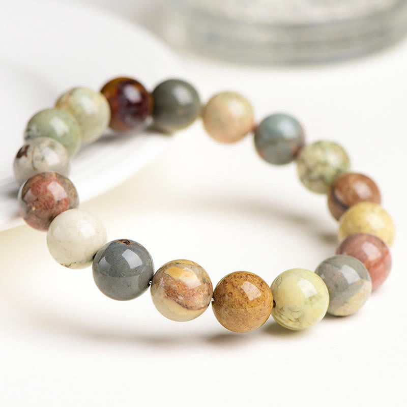 Mythstone Natural Colorful Alashan Agate Confidence Bracelet