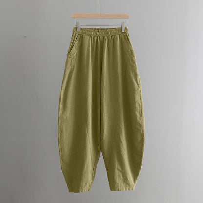 Pantalones de yoga holgados tipo harén con bolsillos y color liso de Mythstone 