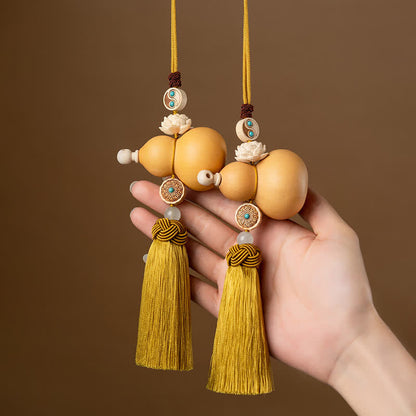 Mythstone Feng Shui Gourd Lotus Wealth Tassels Knot Decoration