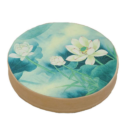 Mythstone Lotus Simple Pattern Cotton Linen Meditation Seat Cushion Home Decoration