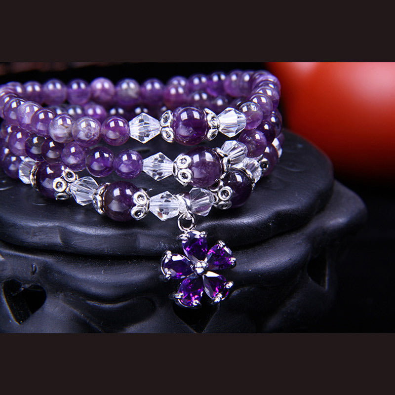 Mythstone Tibetan Amethyst Blessing Bracelet