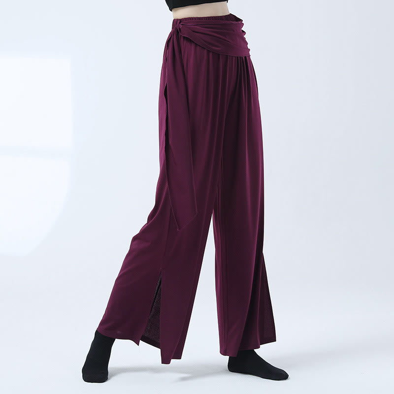 Mythstone Retro Loose Wide Leg Pants Casual Dance Women's Yoga Pants